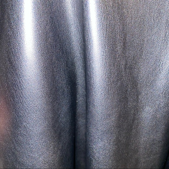 NWT Anthropologie Black Faux Leather Adjustable Pinafore Skirt w/ Pockets 12 - Picture 9 of 13